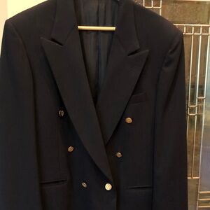 Navy Double-Breasted Men's Blazer